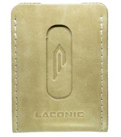 Мини кожаный бумажник LACONIC FLAT - Бежевый -
