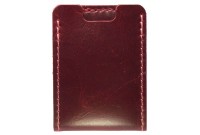 Мини кожаный бумажник LACONIC FLAT - Темно-красный -