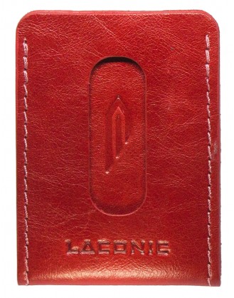 Мини кожаный бумажник LACONIC FLAT - Красный -