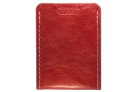 Мини кожаный бумажник LACONIC FLAT - Красный -