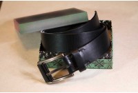 Hand Stitched Leather Belt | Black