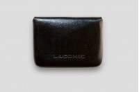 Laconic Mini черный маленький кожаный кошелёк